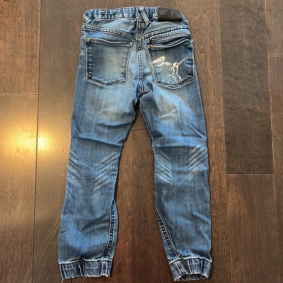 H&M Slim jeans Size 7-8Y with dinosaur painting - Picture 2 of 3